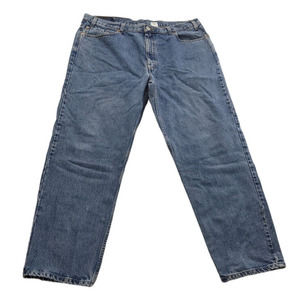 Levi's 550 Red Tab Denim Blue Jeans 42x32 Relaxed Fit 100% Cotton Medium Wash 30